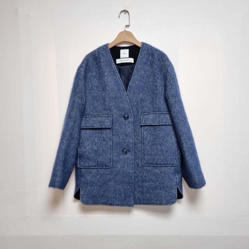 구호 럭스 알파카 블랜디드 코트 블루(S)