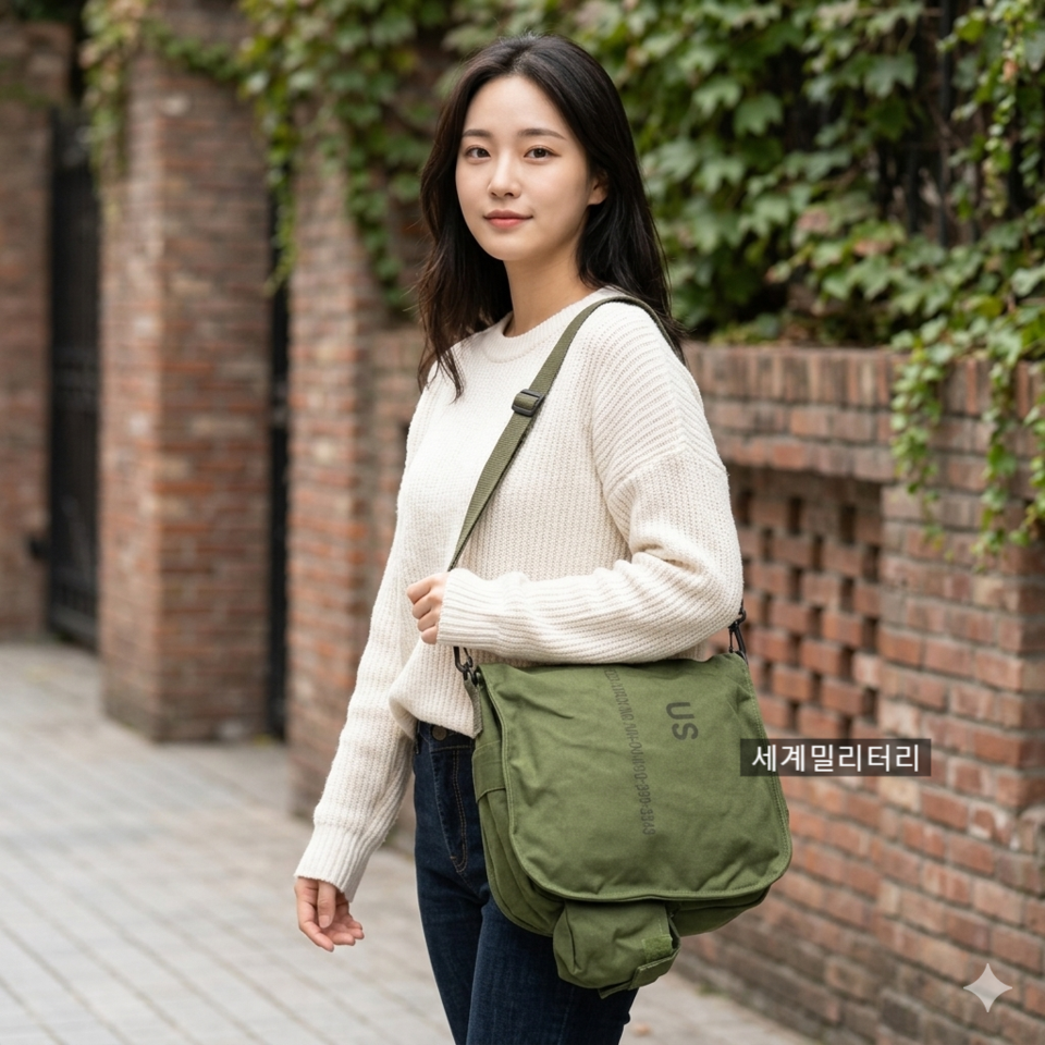 미군 오리지날 방독면 가방