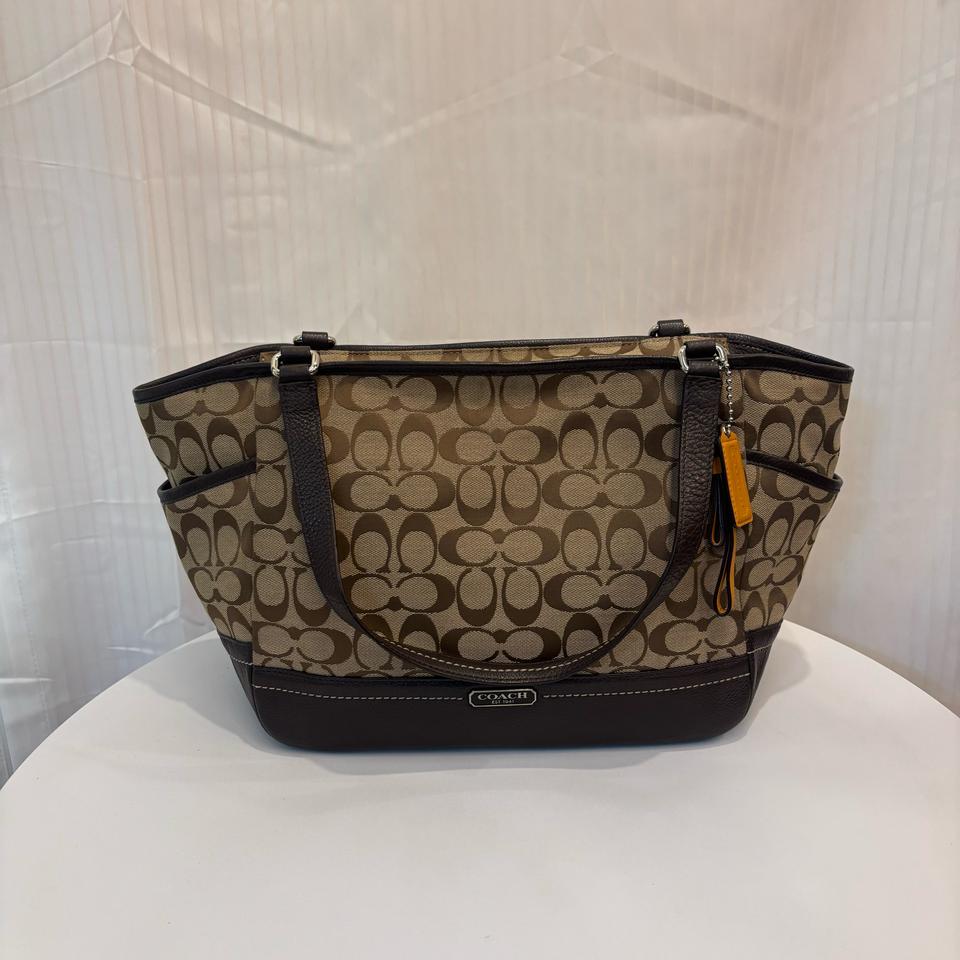 정품 코치 패브릭 숄더백