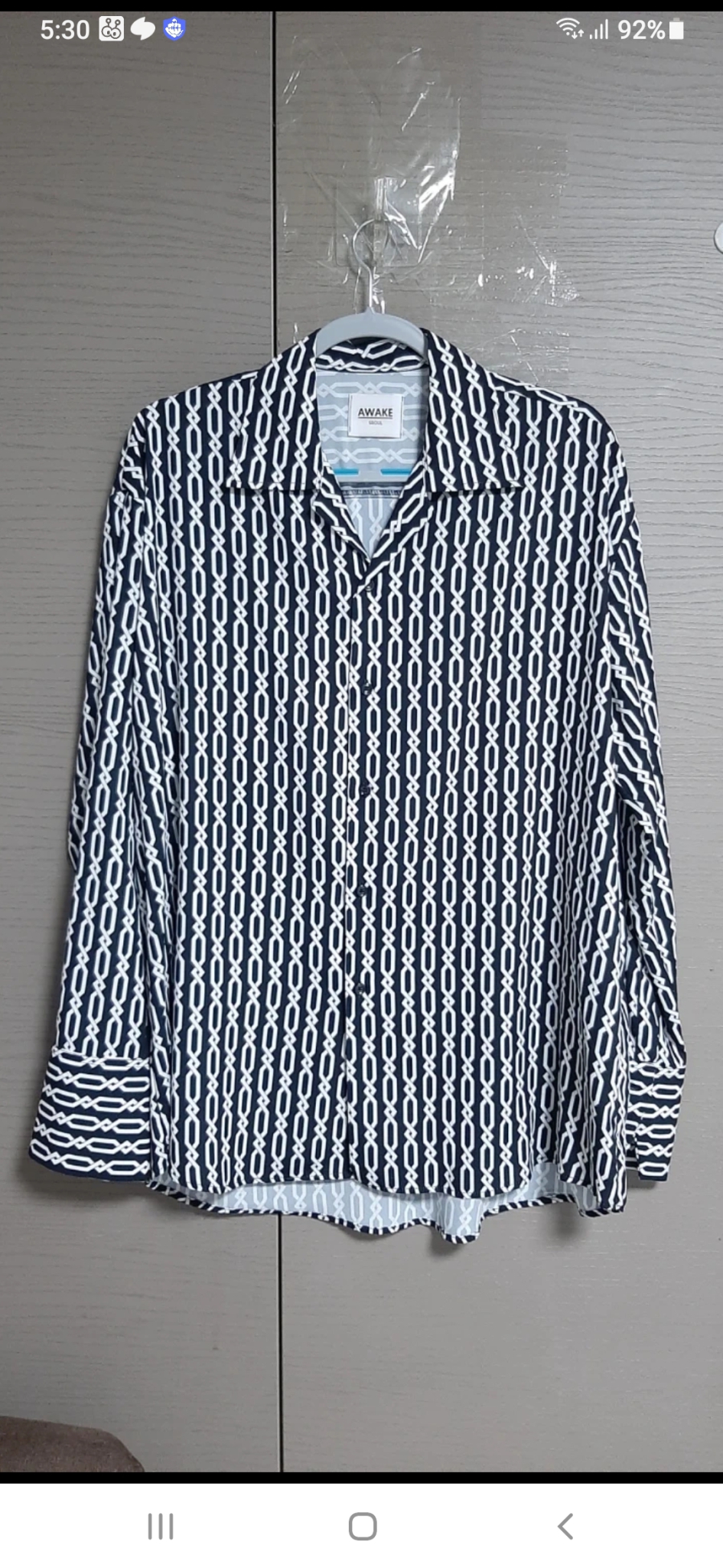 (새상품)AWAKE 앞뒤언발셔츠