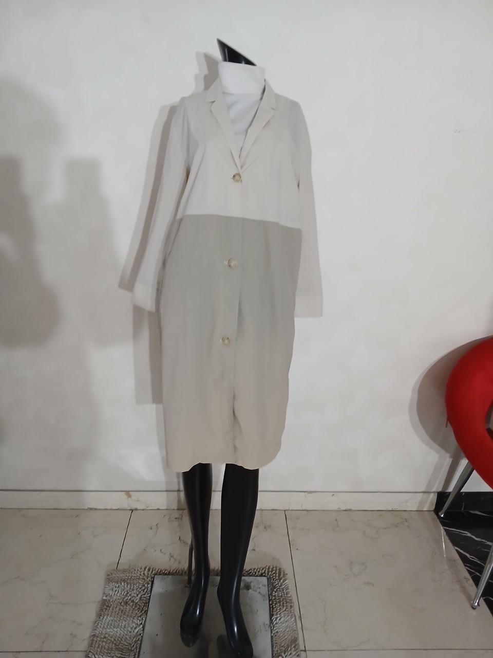 020 손정완 배색 롱자켓