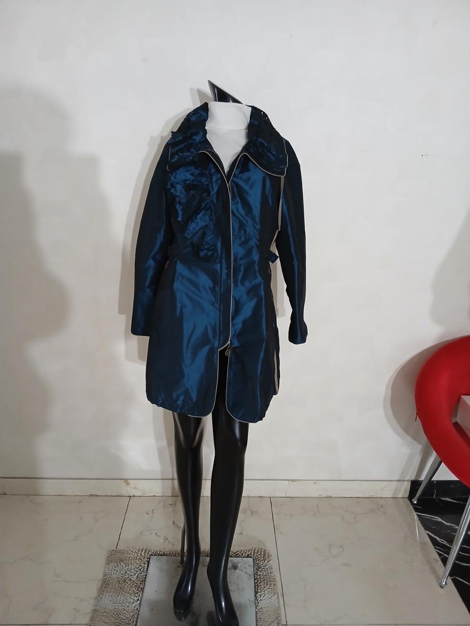 시스막스 펀칭 장식 루즈 롱자켓