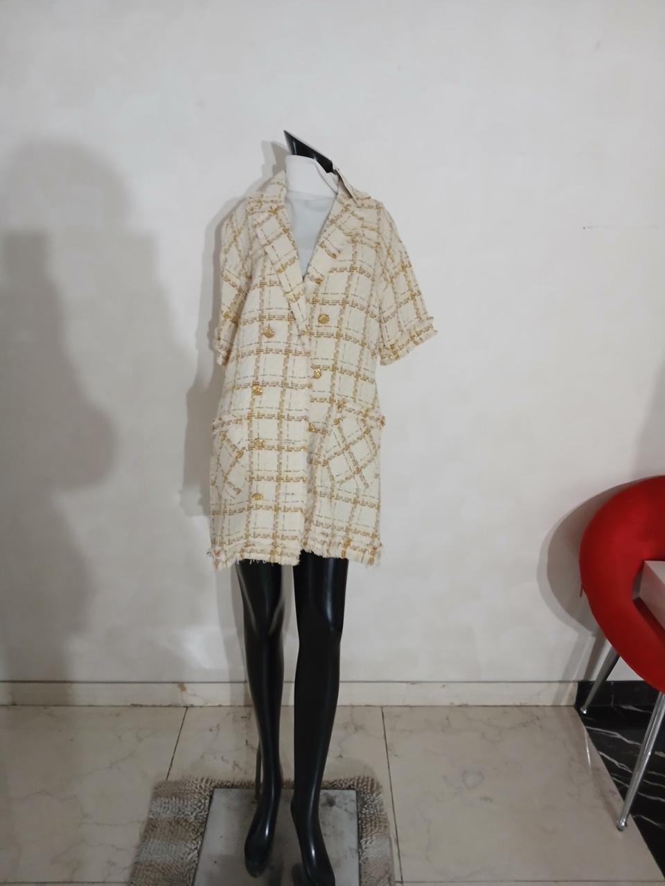 (새상품) 자라 트위드 롱자켓