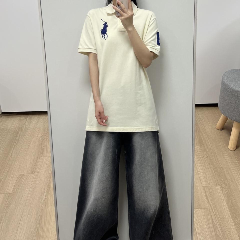 폴로 랄프로렌 빅포니 아이보리 카라 반팔 티셔츠