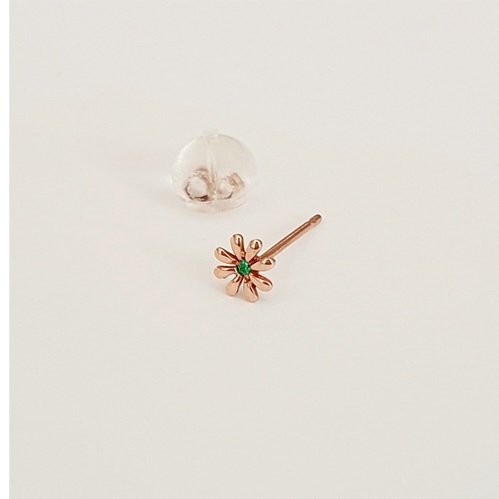 14k핑크골드 포인트 귀걸이 1피스 (새제품)