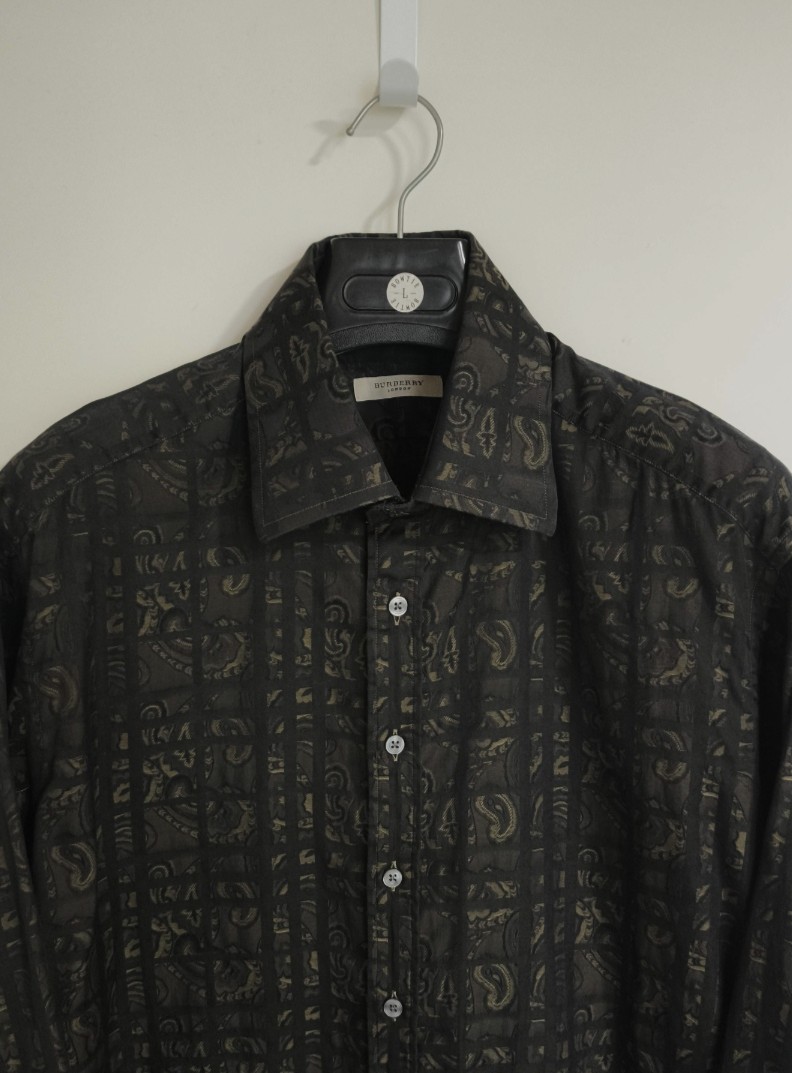 XL 버버리 희귀 패턴 노바체크 셔츠