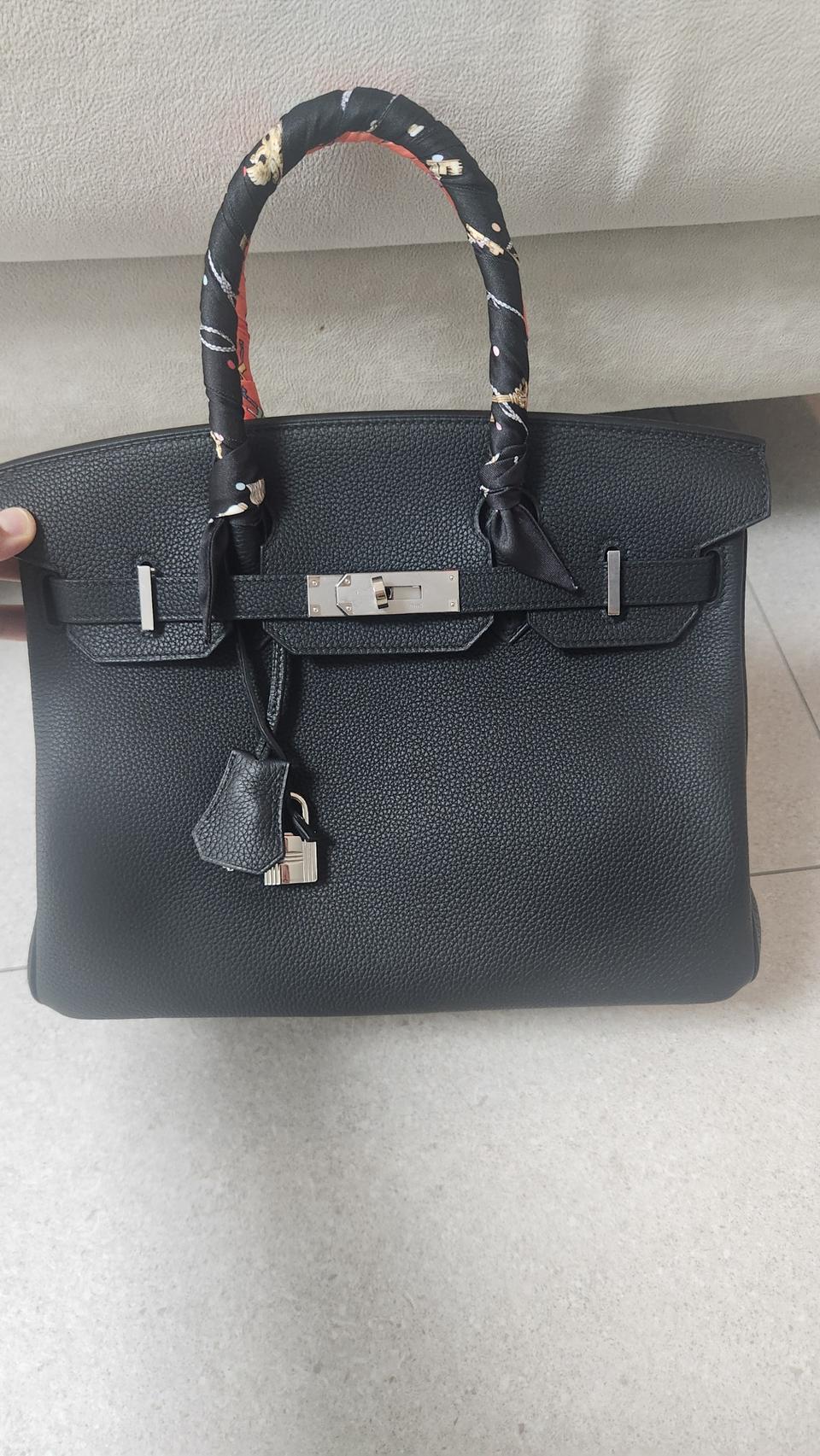 버킨30 토고 블랙은장