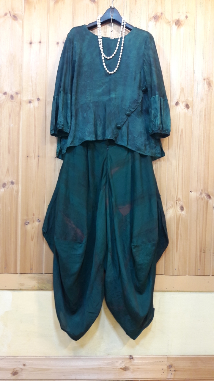 * 천연염색 인견 블라우스 (새상품)*