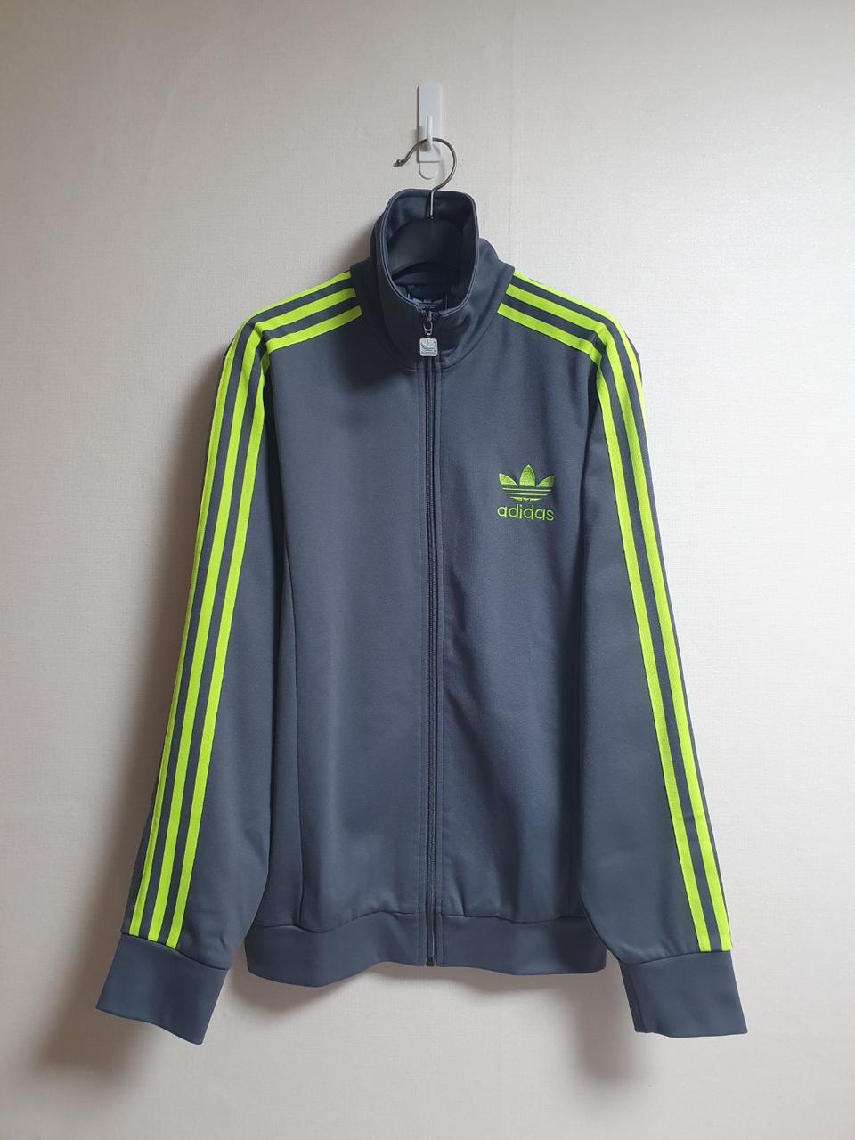 아디다스 져지 유로파 트랙탑 그레이 라임 100