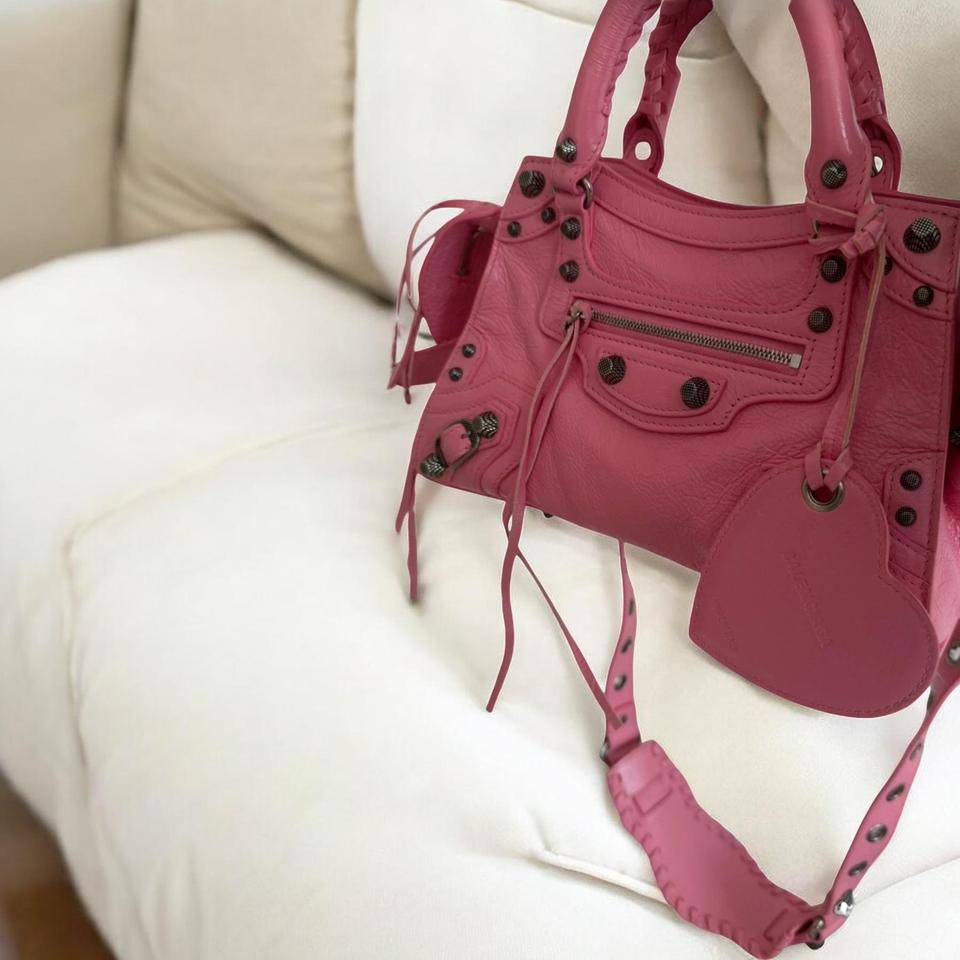 발렌시아가 카골 시티백 스몰 핑크