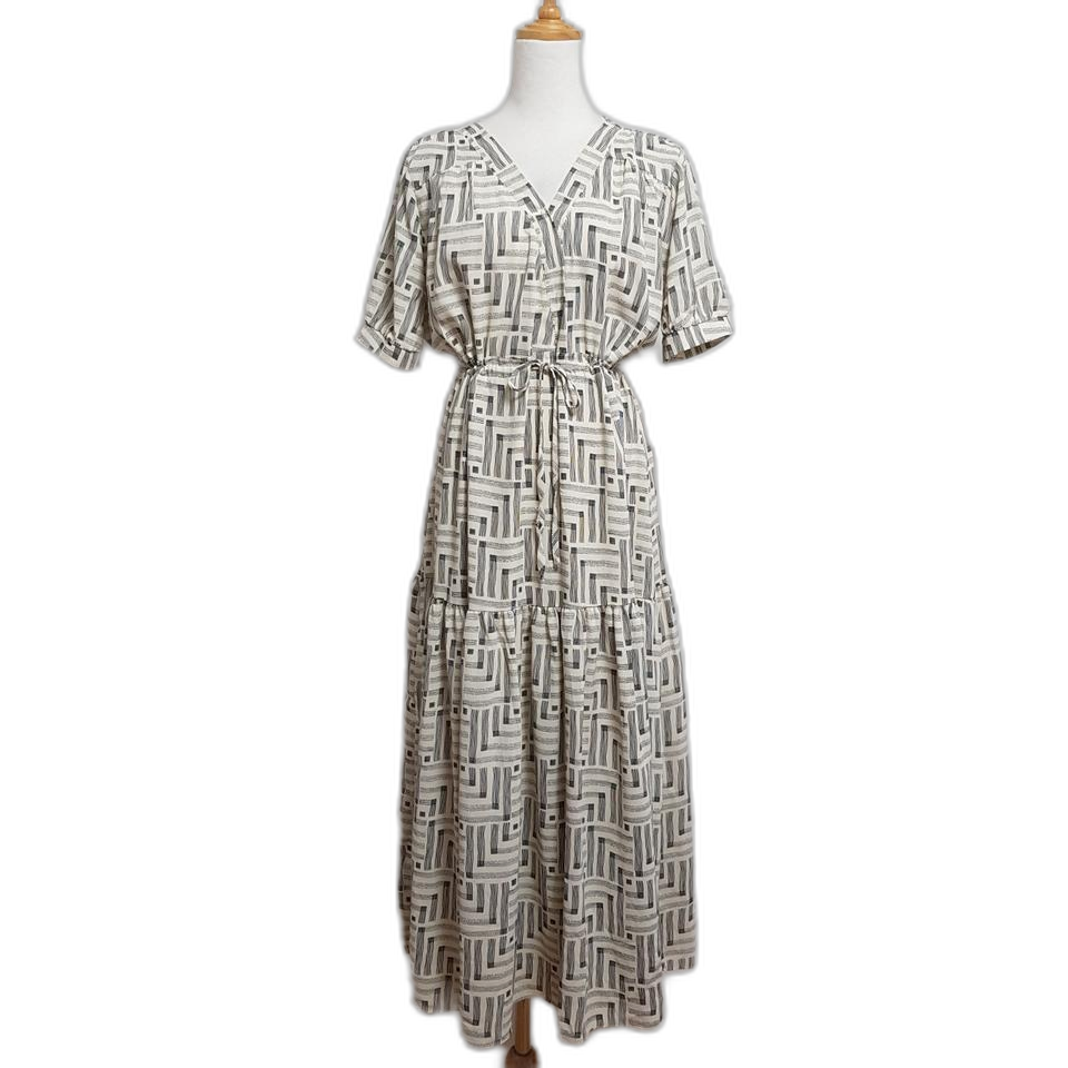 5633/브이넥원피스 여 free사이즈 패턴원피스/내옷방