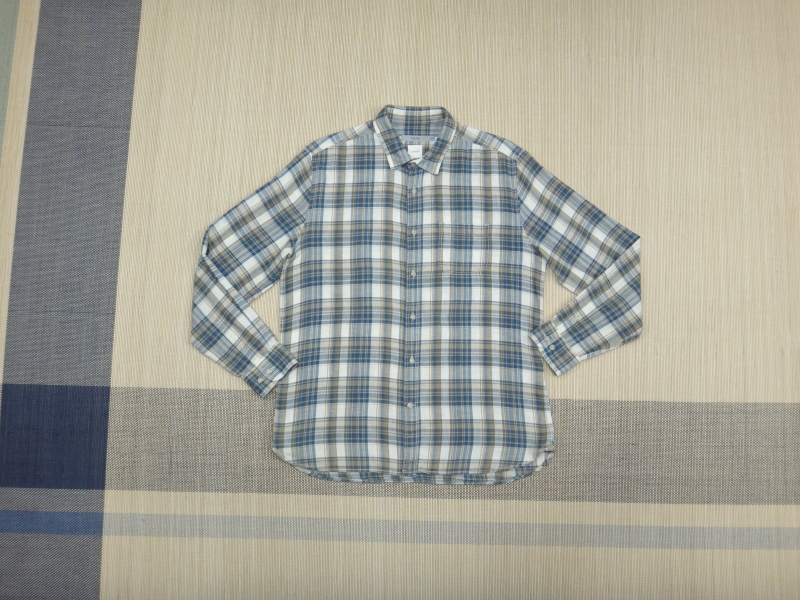 (105) 코오롱 시리즈 마드라스 체크 린넨 긴팔 셔츠