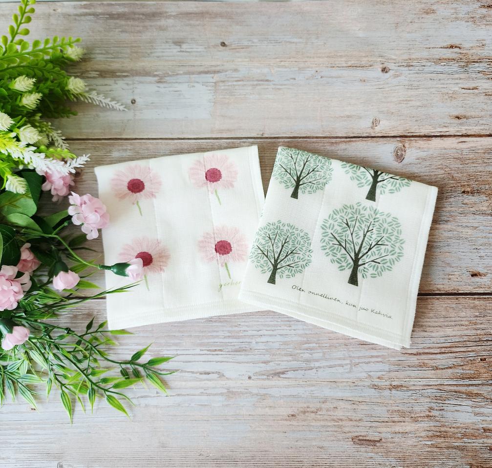 카야행주2개세트(거베라,커피나무)