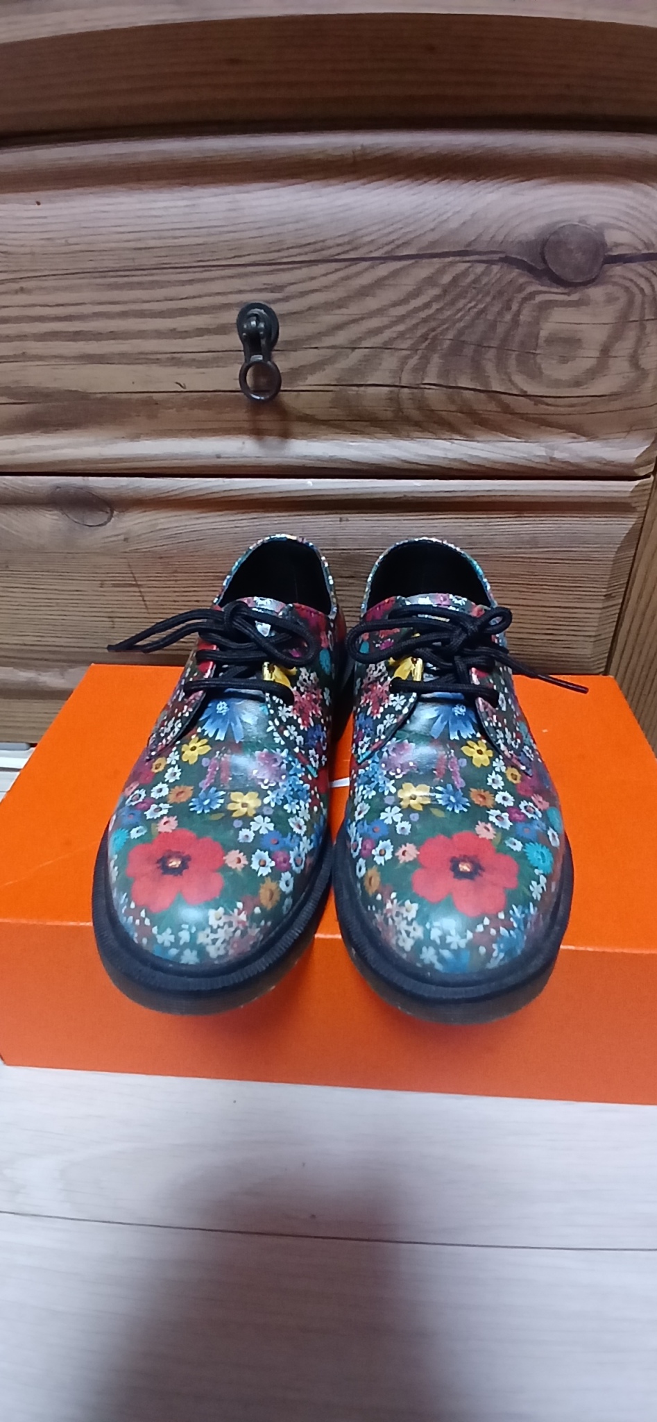 닥터마틴 1461 플라워 가죽 슈즈(uk4, 약 230~235mm)