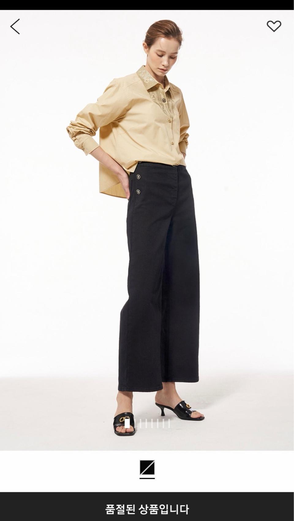 타임 22 와이드데님팬츠