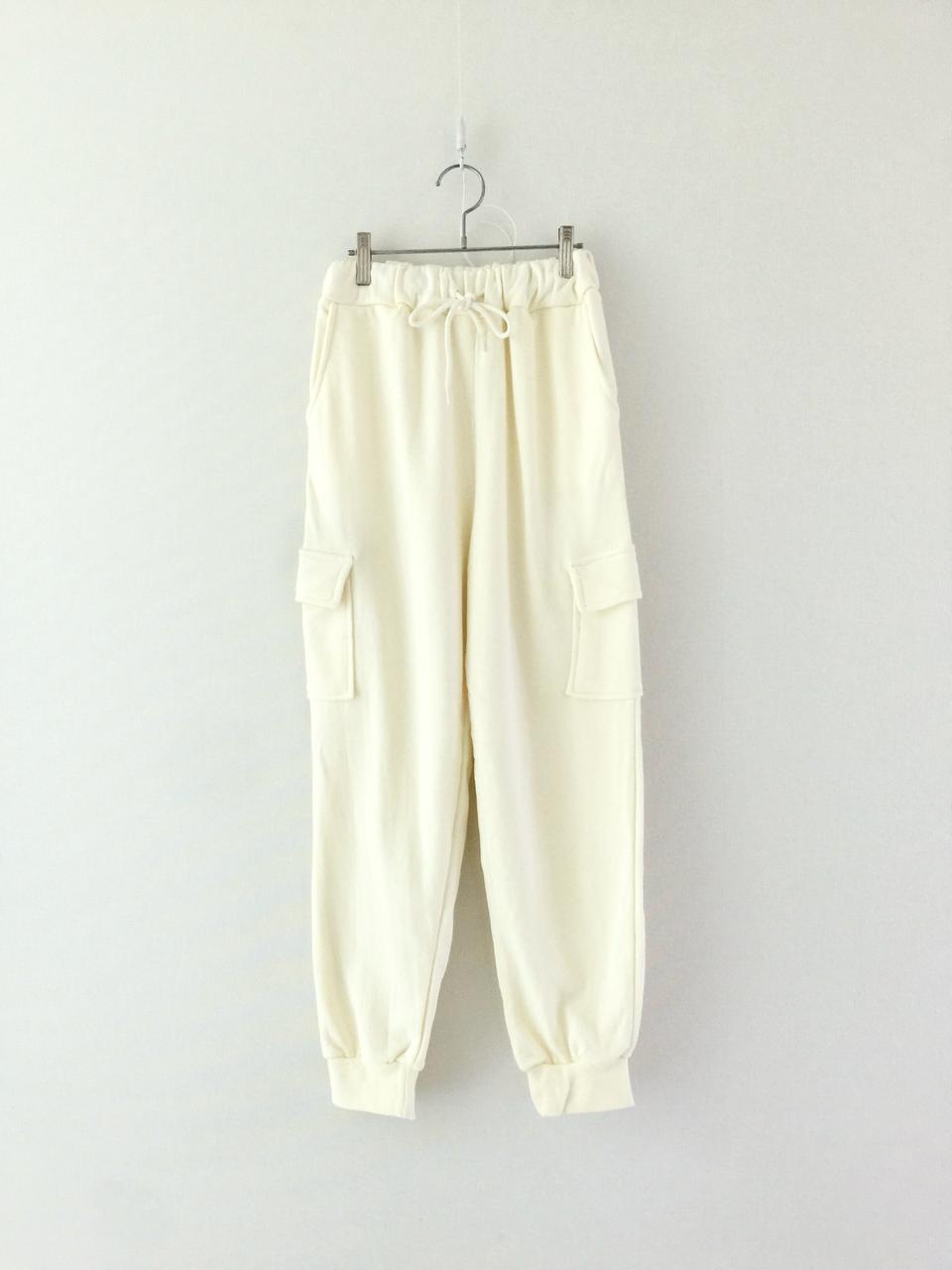 (새) 크림 카고 조거 팬츠