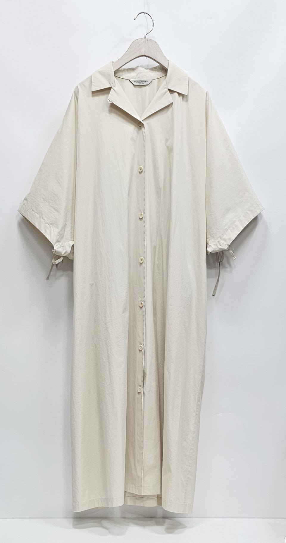스튜디오톰보이 오버핏 스트링 셔츠 원피스