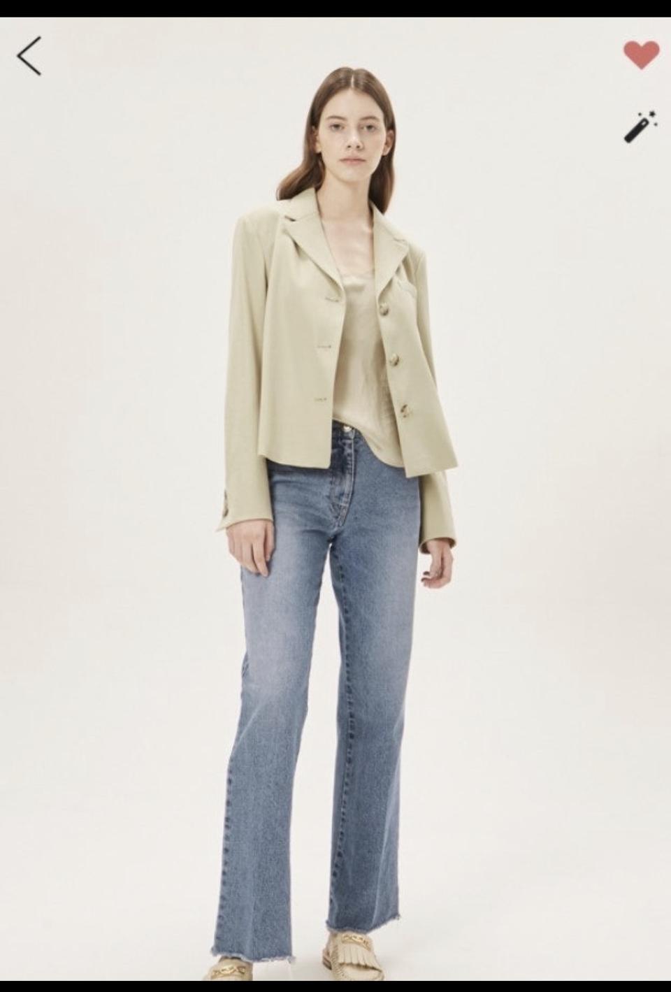 타임 21 프레이드 헴 데님팬츠