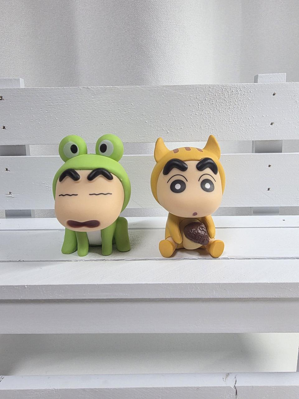 짱구 가챠2개 일괄판매(개구리/다람쥐)-새상품