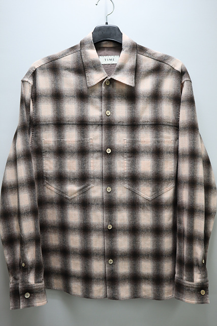 TIME 타임 체크 셔츠 도톰~ 25년식 한섬