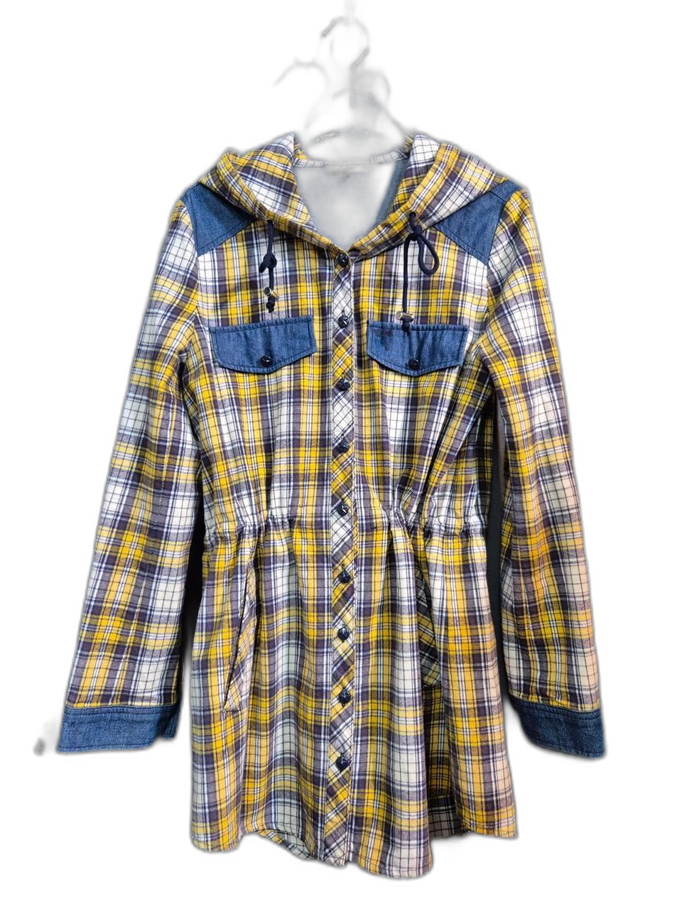 EGOIST 체크 후드 셔츠  자켓 66