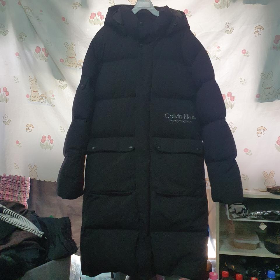 캘빈클라인   퍼포먼스  후드 (탈착)   다운 롱 패딩