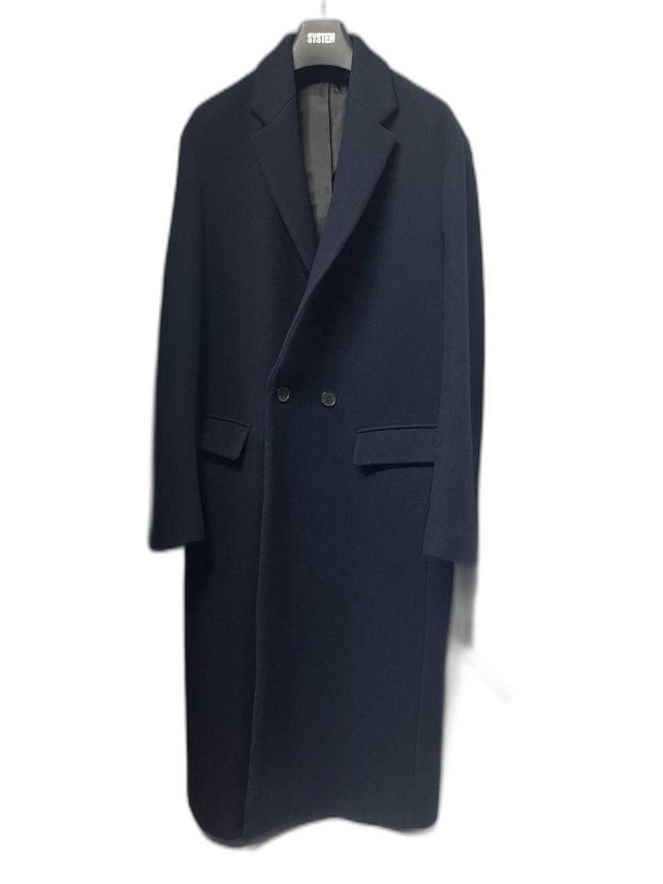 시스템옴므 다크네이비 더블 코트 100사이즈
