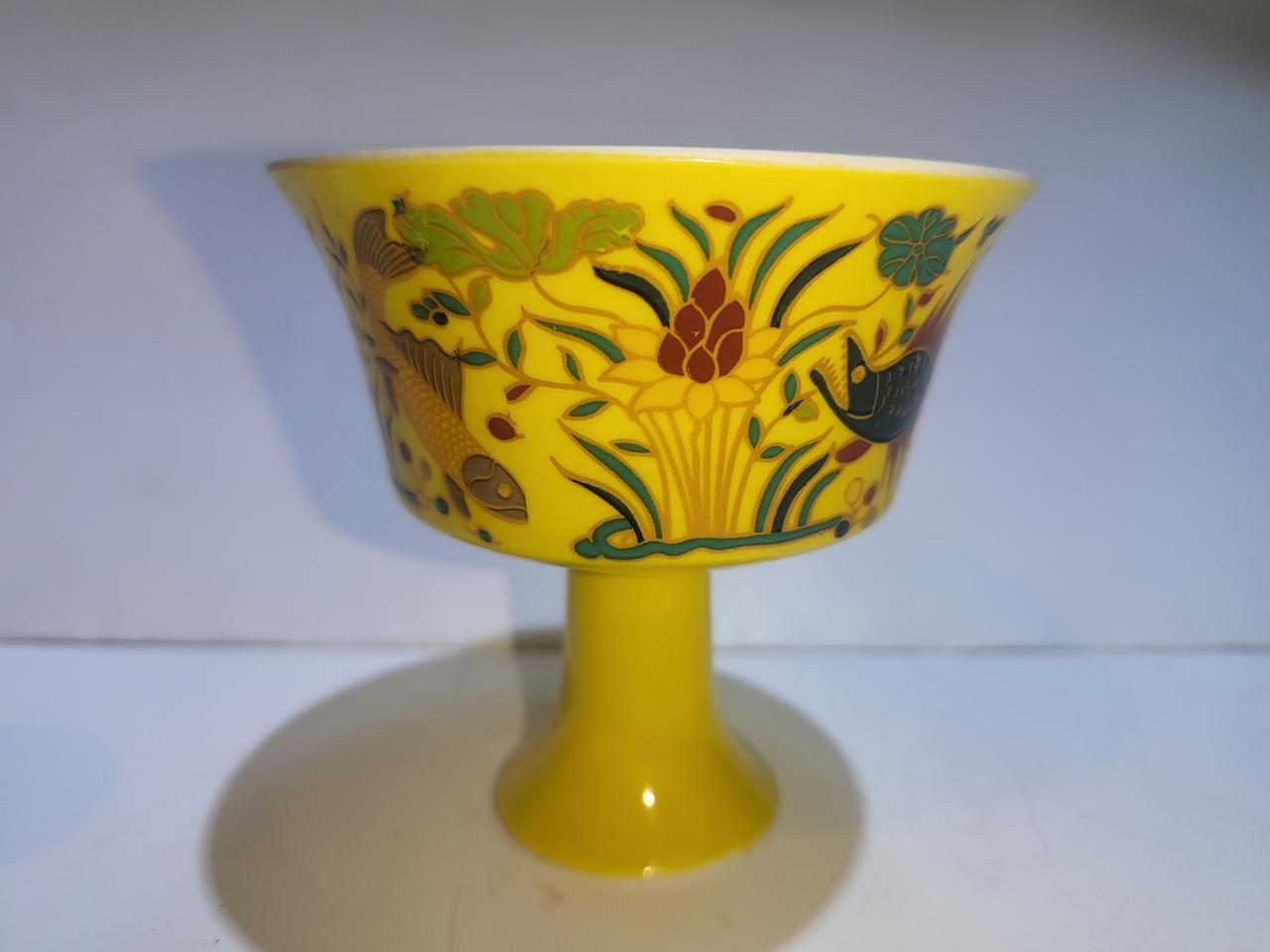 중국도자기 박태 고족배