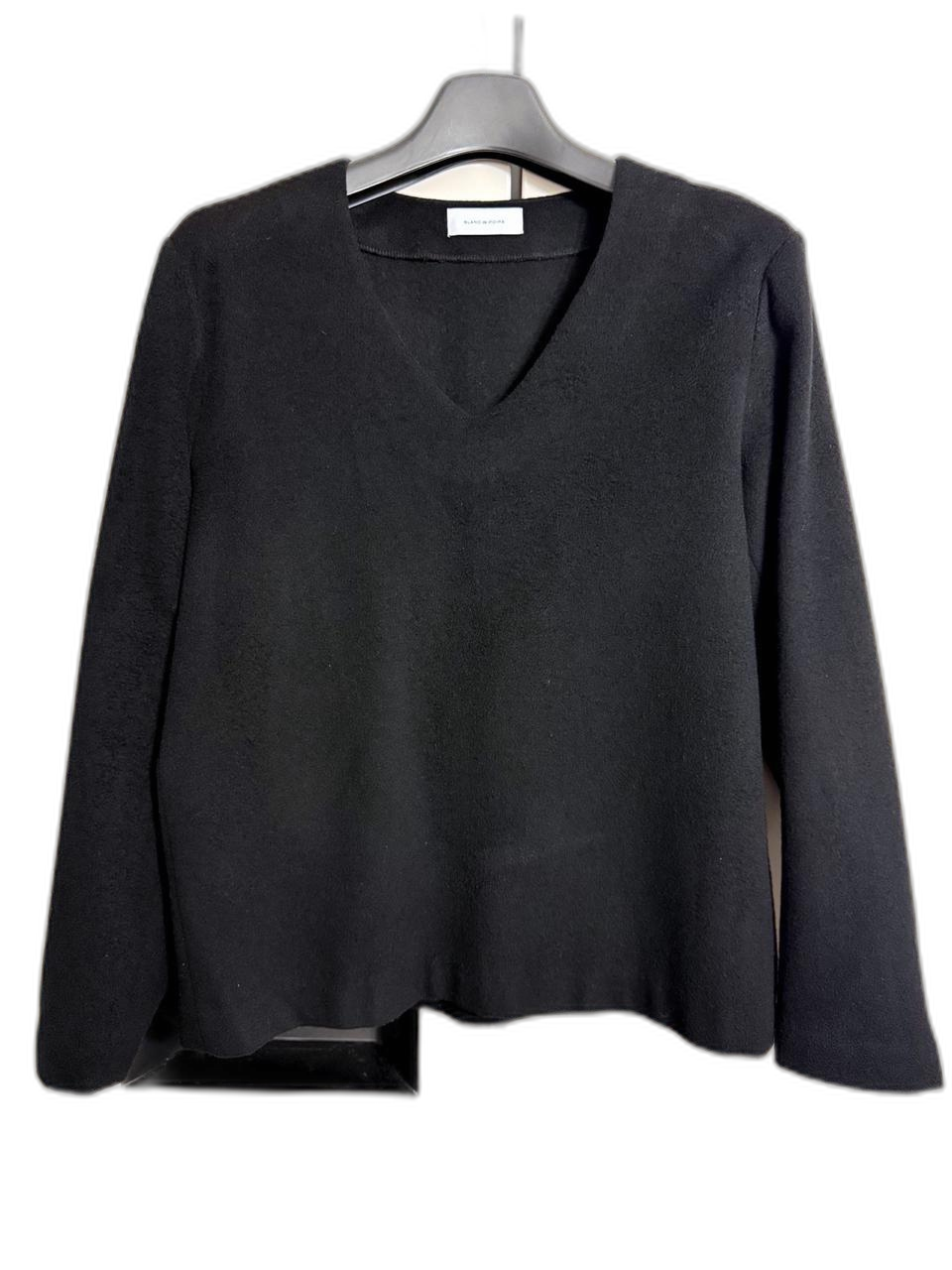 블랑드누아 마르쉐 울 브이넥 니트 블랙 1 사이즈 ( 100 )