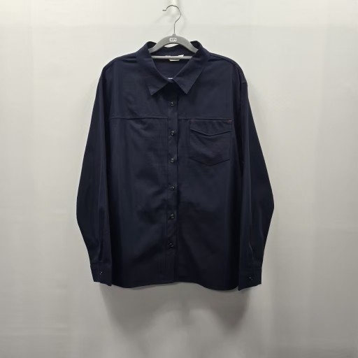0371 네이비 셔츠 블라우스 루즈핏 여성 프리사이즈 데일리 남방