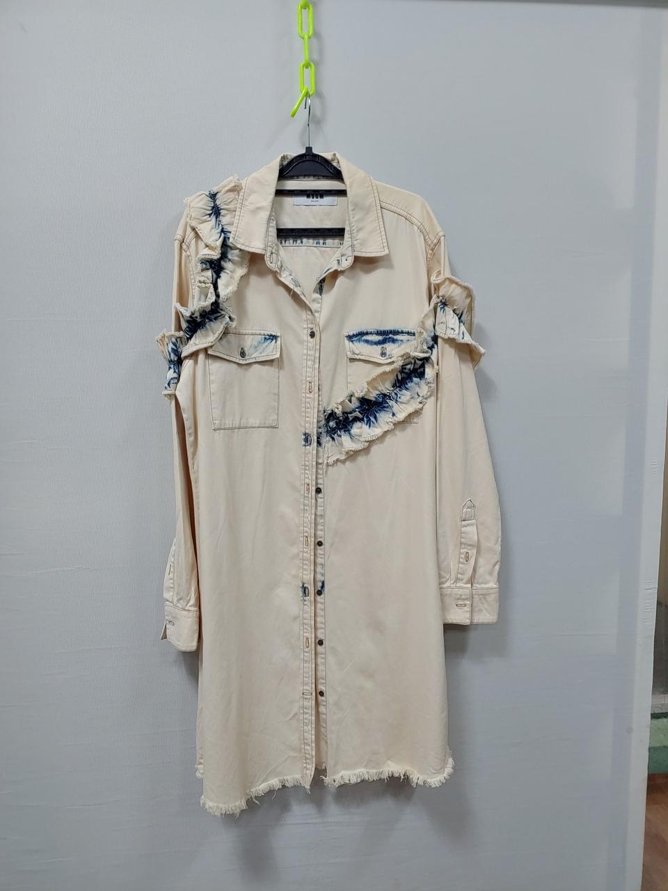 MSGM 롱 셔츠 원피스 데님 오버핏 여성