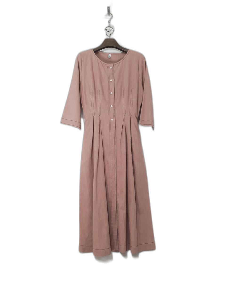 BRUNI 브루니 여성 마소재 버턴 롱원피스