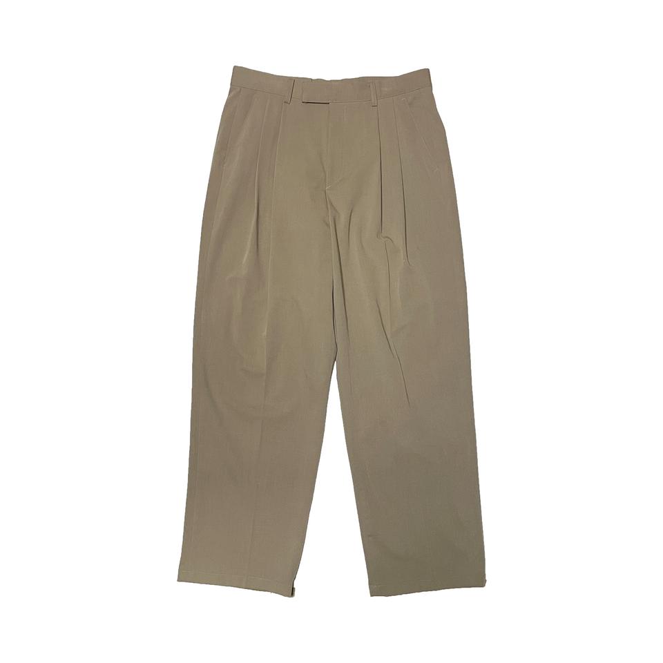 아르반 와이드 투턱 슬랙스 팬츠 베니지