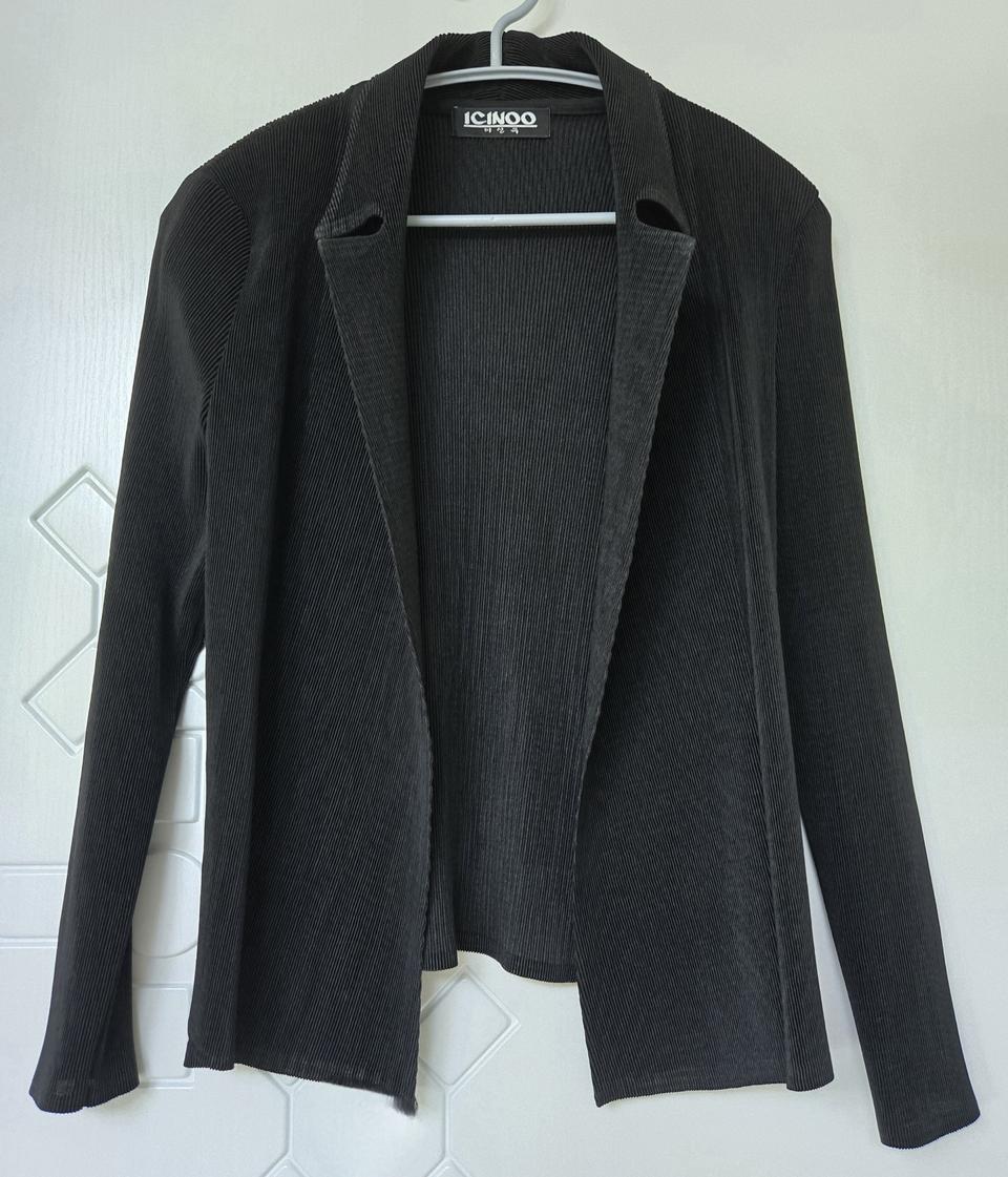 (이신우)플리츠 자켓형 가디건(55~66)