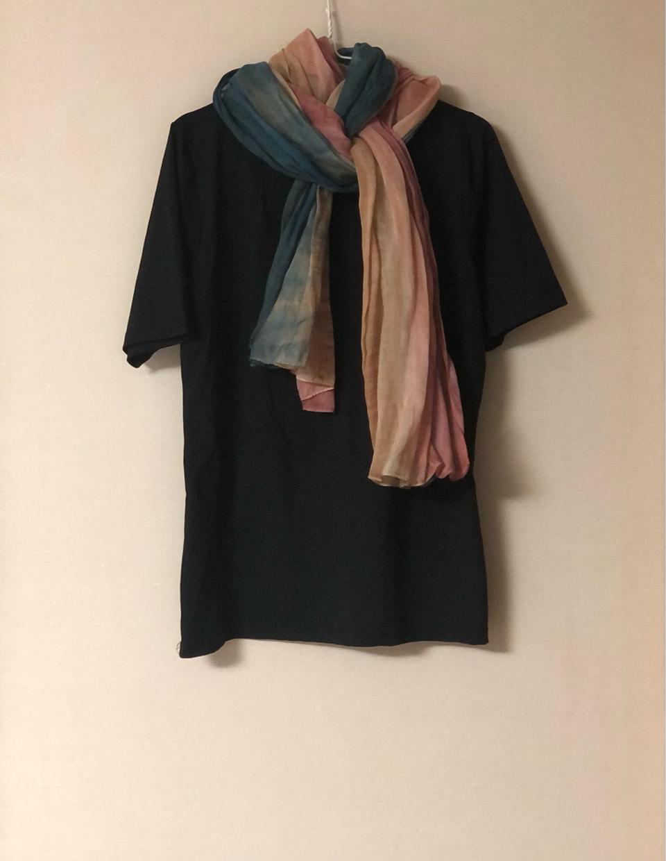 무지개 빛 천연염색스카프(Free사이즈)