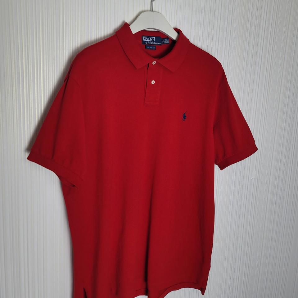 XL 폴로 반팔카라티 레드 랄프로렌 피케셔츠