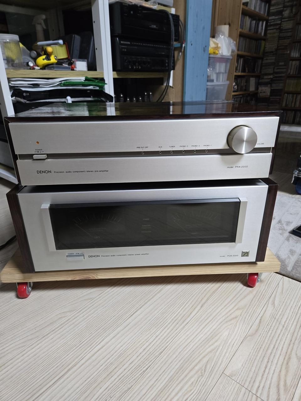 데논 PRA-2000/POA-3000 앰프 세트
