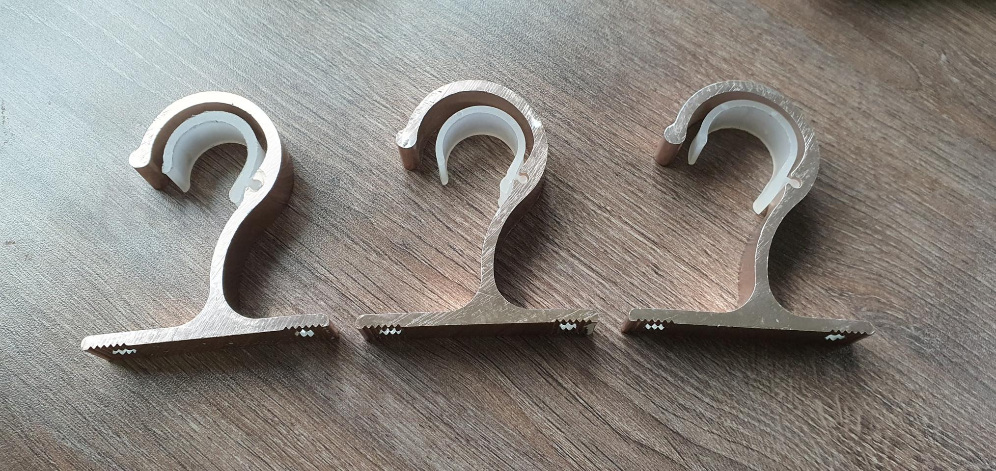 알미늄합금 커튼봉 고리 3개+설치 나사6p 포함(미사용 새것)