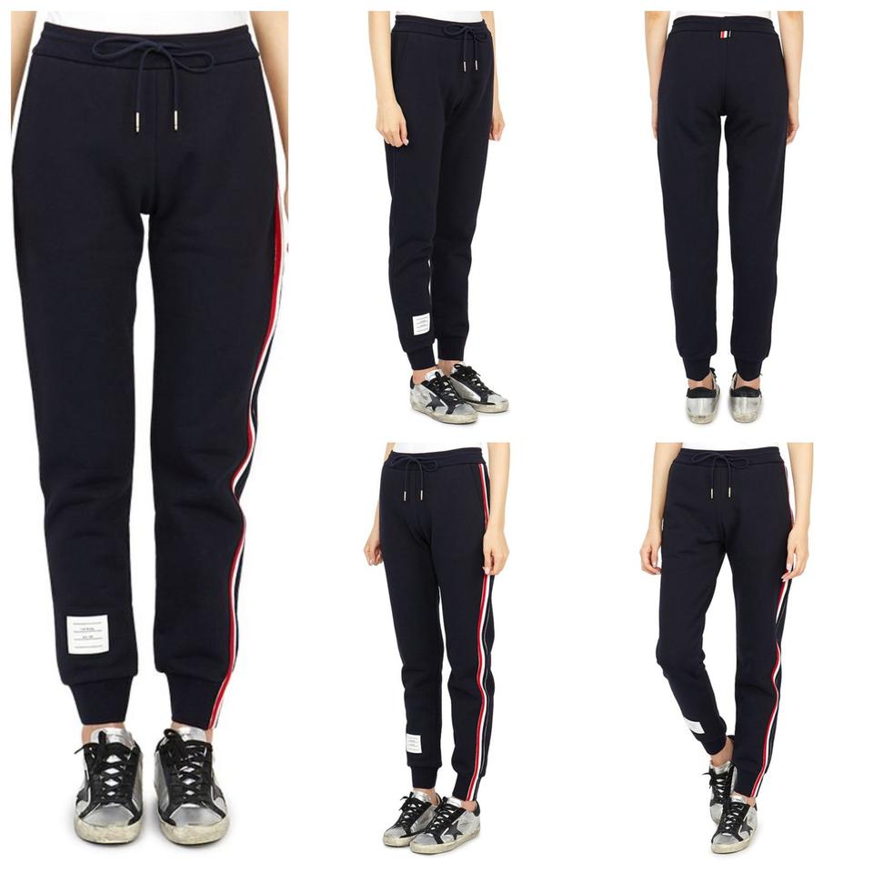 정품)급처상태좋음!톰브라운 남녀공용 스트라이프루트백 바지 스웨트 조거팬츠