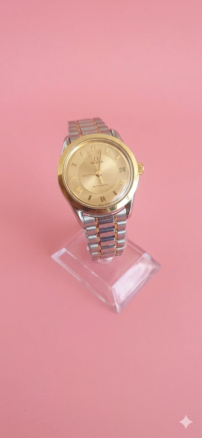 오메가 여성용 18K GOLD 콤비 메탈 자동시계