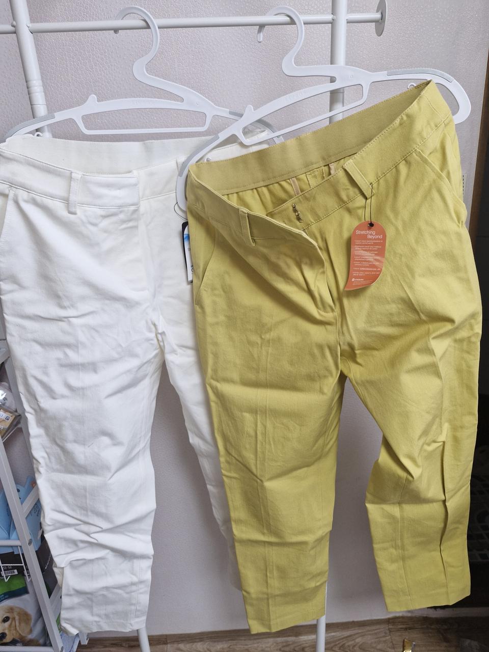 라우렐 크림,겨자색 66사이즈 면바지 새상품