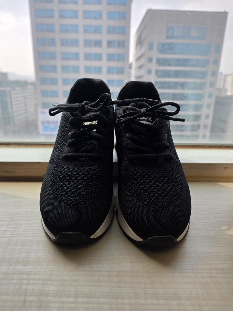 (225)아쉬 블랙 키높이 스니커즈