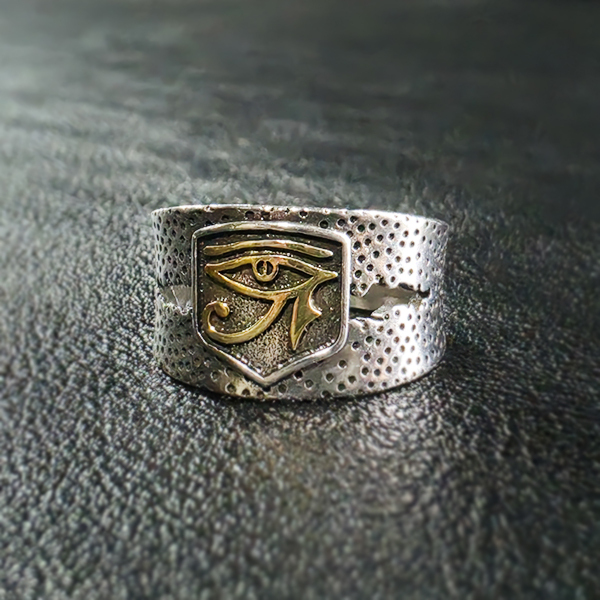 Heka 실버 남자 엔틱 빈티지 명품 고딕 일루미나티 호루스의눈 반지