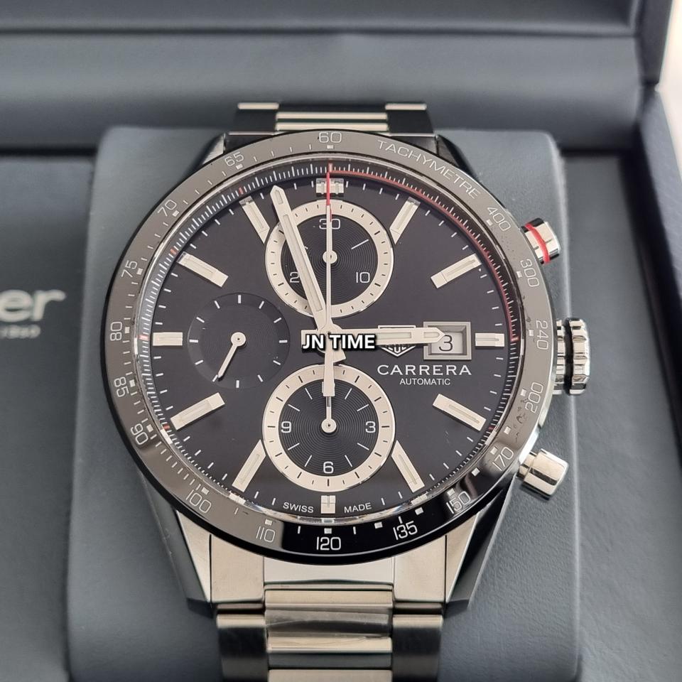 태그호이어 준신형 까레라 크로노그래프 41mm 검판 CBM2110