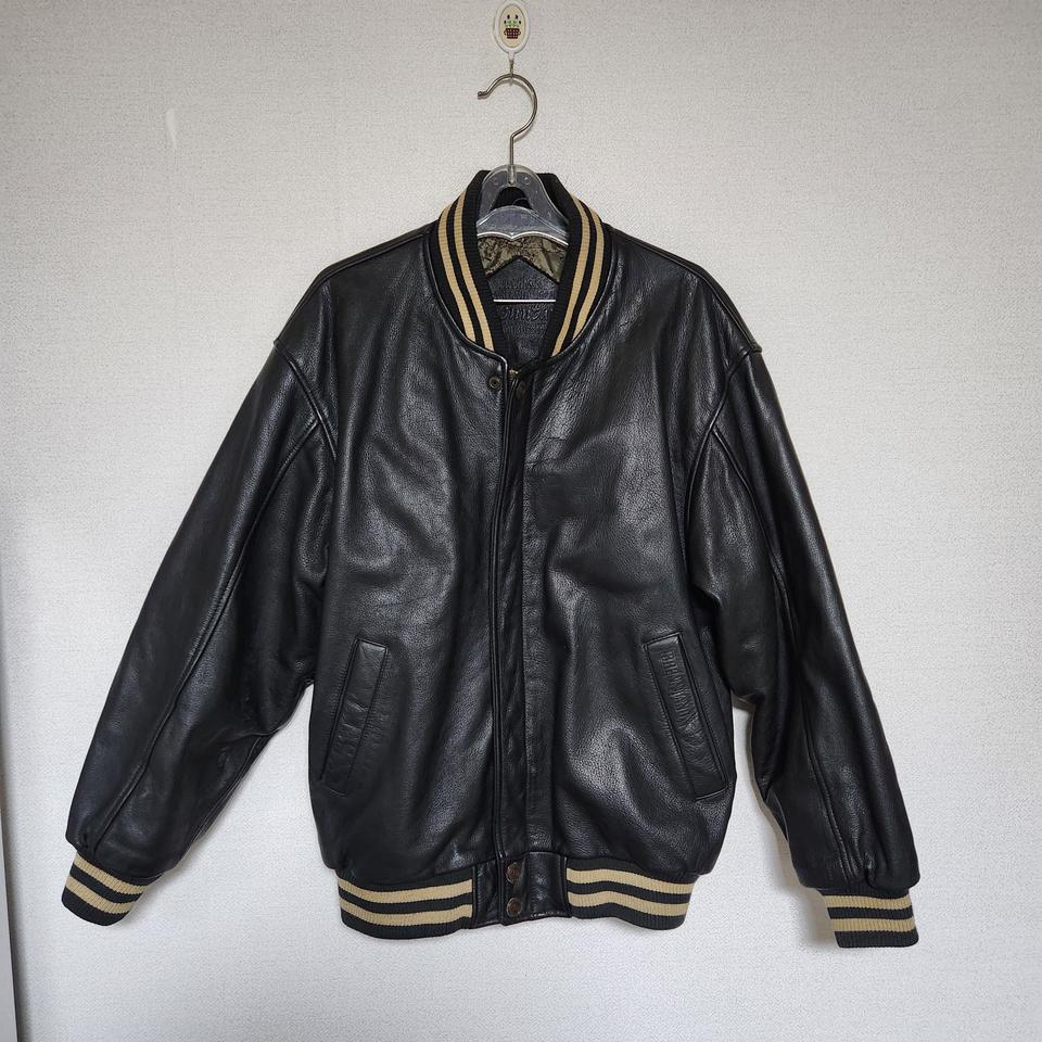 90s 브랜따노 양가죽 항공 점퍼 100