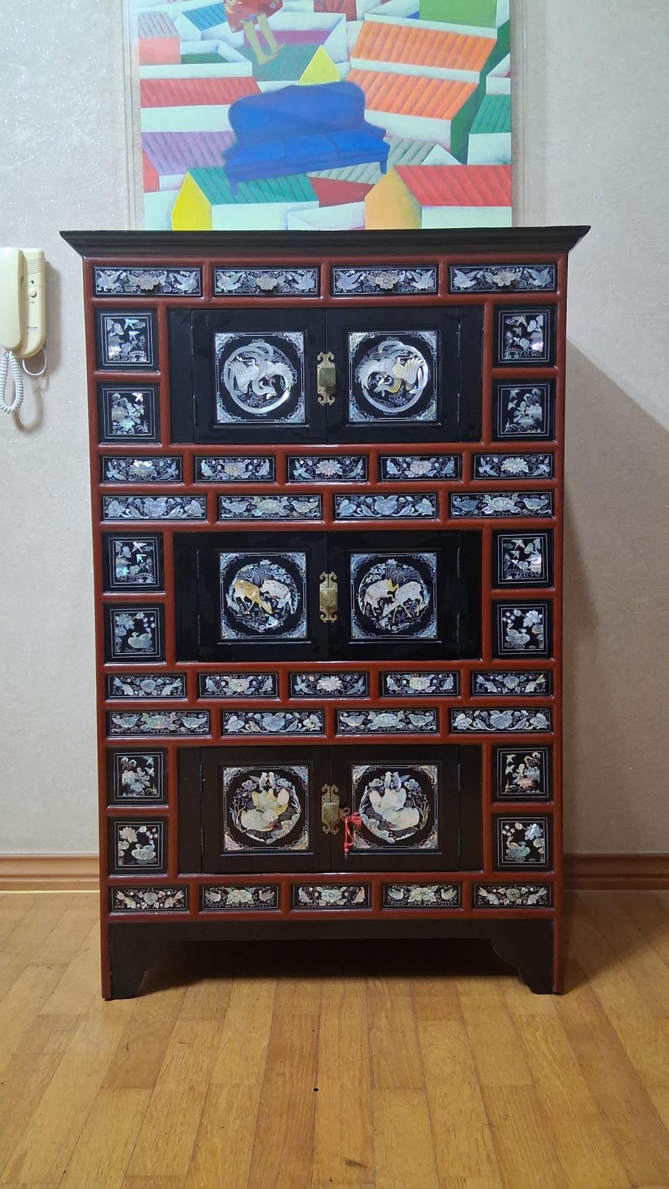 자개장식장 자개애기삼층장