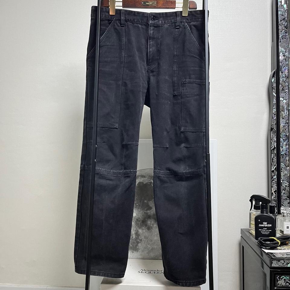 정품 50) 솔리드 옴므 흑청 카펜터 카고 데님 청바지