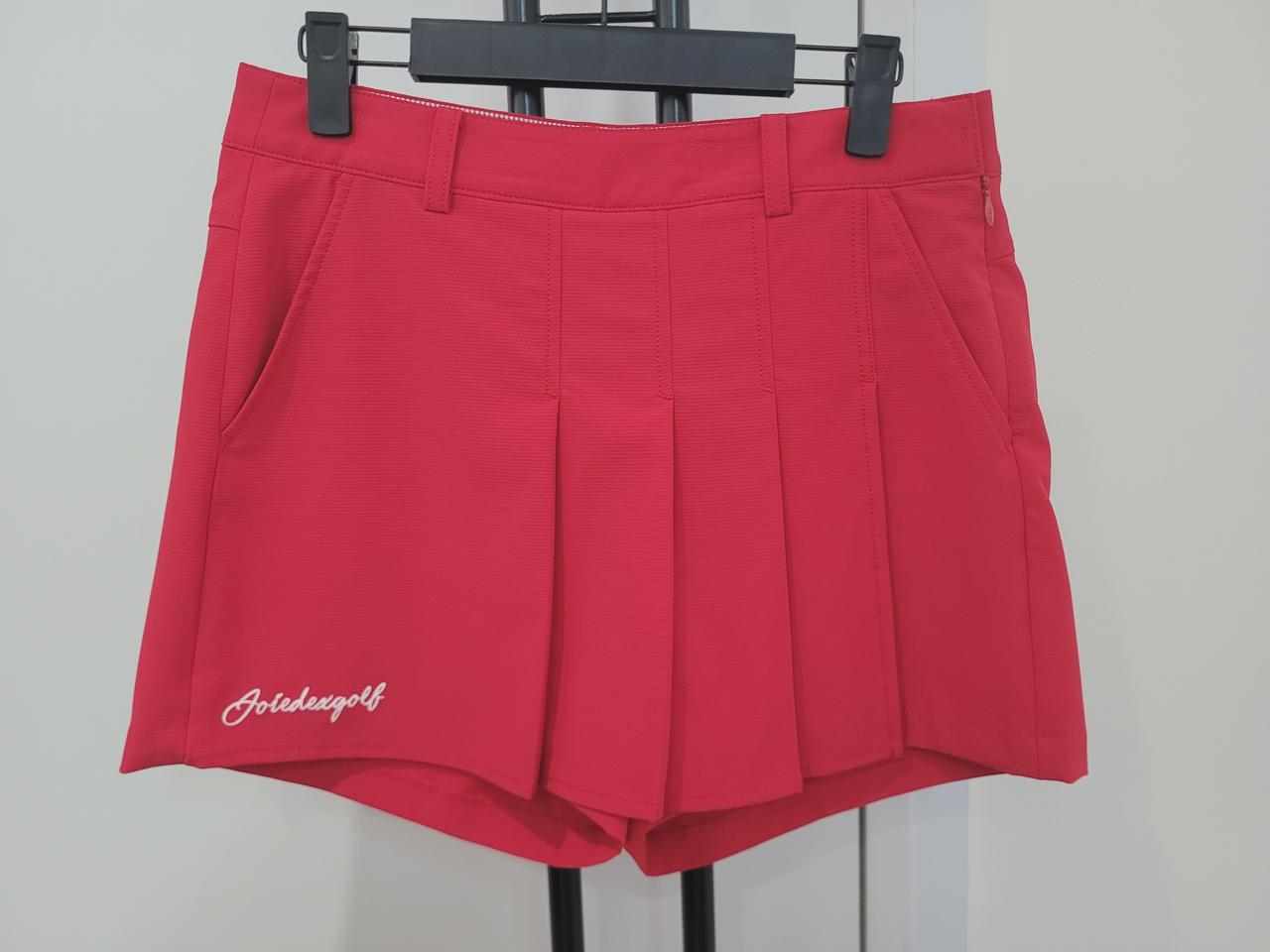 JDX 여름용 레드 플리츠 큐롯팬츠 67사이즈