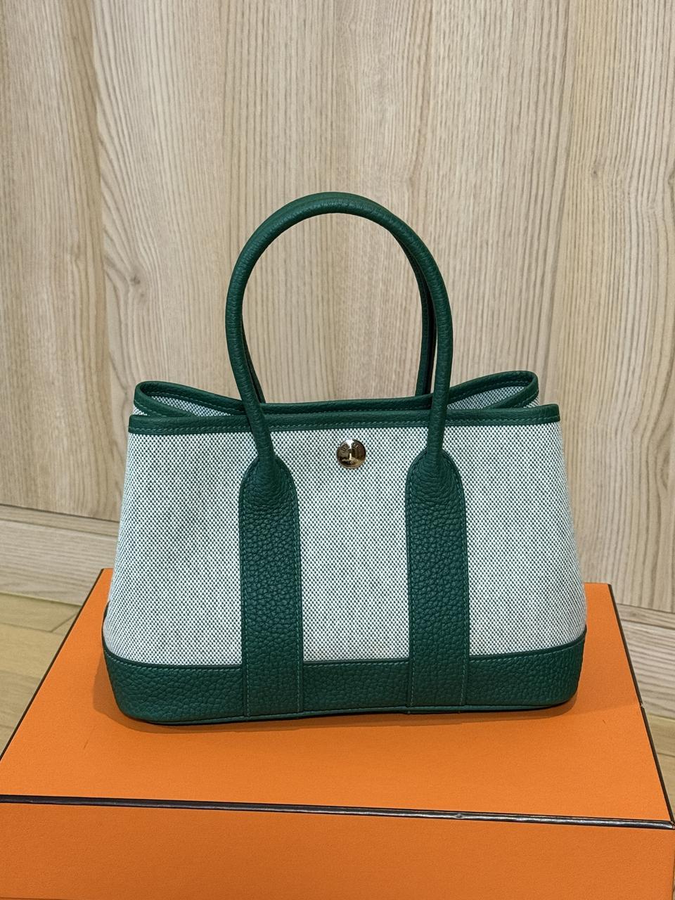 (풀구성/새상품급) 에르메스 가든파티 23 미니 캔버스 백