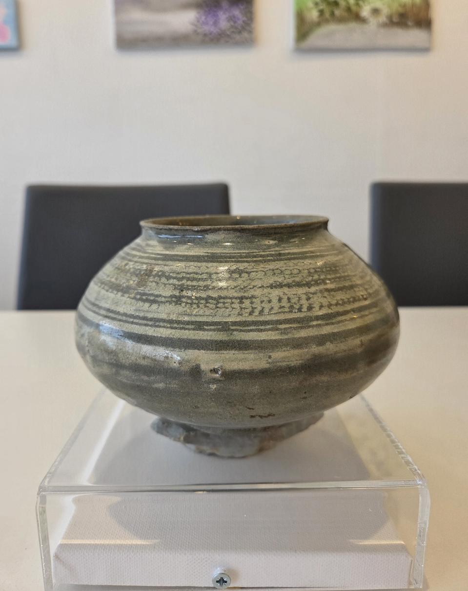 골동품 조선시대 분청사기 인화귀얄문호